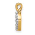 thumbnail image 2 of Pendentif Breloque Collier Fer à Cheval en Or Jaune 10k Petit Zircon Cubique Cz Animal Cheval Mule Âne, 2 of 7