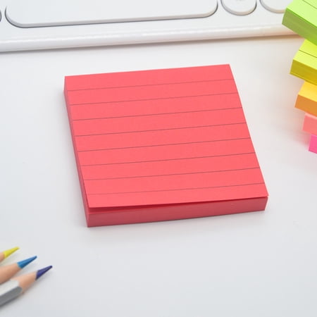 suxuMhao Adhesive Notes 3x3in Red - 8 Packs Self-Stick Notes, 80 Sheets Per Pad Lined Sticky Memo, Annotation Tabs Reminder Tabs for Home Office, Total 640 Sheets Sticky Notes