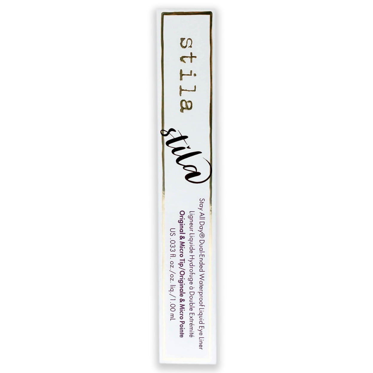 Stay All Day Dual-Ended Waterproof Liquid Eye Liner - Dark Brown by Stila for Women - 0.033 oz Eyeliner