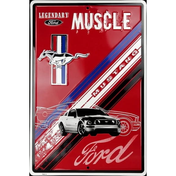 Hangtime Ford Mustang Legendary Muscle 12x18 Parking Sign