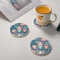 thumbnail image 2 of Circular Drink Coasters Set Mandala Pattern Beautiful Home Decor Diatomite Heat-Resistant Diatomite Protect Table Countertop, 2 of 7