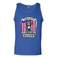 thumbnail image 1 of Stand For The Flag Kneel For The Cross Army Necklace USA DT Adult Tank Top, 1 of 2
