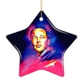 thumbnail image 2 of Elon Musk Christmas Ornament, Abstract Digital Art Tesla and SpaceX, 2 of 5