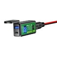 thumbnail image 2 of Grofry M.2 3.1A/4.8A SAE to USB Type-C Motorcycle Voltmeter ON/Off Switch Fast Charger Black M2-A, 2 of 3