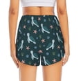 thumbnail image 4 of Uemuo Cute Turtle Pattern Women's Athletic Shorts High Waisted Running Shorts with Liner Pockets Gym Elastic Workout Shorts-X-Large, 4 of 9
