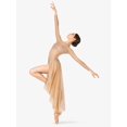 thumbnail image 3 of Double Platinum Adult Long Sleeve High-Low Dance Performance Dress N7316, 3 of 8