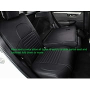 EKR Custom Fit Accord EX Car Seat Covers for Honda Accord EX-L,Touring,Sport,Hybrid 2018-2022 - Full Set Leatherette (Black)