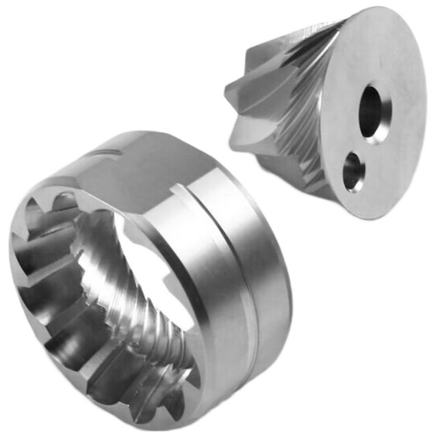 38mm Conical Burrs for Manual Coffee Grinder, Sweet High-Uniformity Espresso Grinding Flat Burrs Coffee Accessories,1 set of grinding discs,Silver