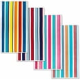 thumbnail image 4 of Kaufman 24 Pack 100% Cotton Multicolor Joey Cabana Stripe Beach Pool Towel 32" x 62", 4 of 7
