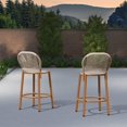 PURPLE LEAF Outdoor Bar Stools Set Patio Bar Chairs Counter Height 