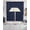Blue, variant on Grey Swag Kitchen Curtains Sets for Windows 24 Inch Length, Vintage Leather Patterned Texture Solid Modern Short Window Curtain Panels Swags Valances and Tiers 3 Piece Set for Cafe/Dining Room