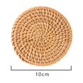 thumbnail image 1 of Natural Rattan Coasters Woven Cup Pad Tea Drink Mat Kitchen Insulation K, 1 of 8