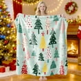 thumbnail image 5 of Oversized Holiday Flannel Throw Blanket Ultra Cozy Soft Plush for Christmas Decor Living Room Bed 51x39 Inches, 5 of 5