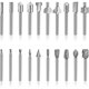 thumbnail image 1 of Brocas para enrutador HSS, 20 piezas, cortadores de acero de alta velocidad de 3 mm y 1/8 ", kit de accesorios para brocas para enrutador para carpintería, brocas para enrutador de herramientas múlti JAMW Sencillez, 1 of 4