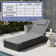 thumbnail image 6 of Chaise Lounge Cushion Outdoor Set of 2, Foldable Lounge Chair Cushions with Straps, Lounger Cushions for Outdoor Furniture, 80''Lx26''W (Gray), 6 of 8