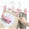 thumbnail image 2 of Piezas Perchas Perchas para ahorrar espacio Tendedero Pantalones Perchas para faldas Tendedero de pantalones para ropa Clips para colchas, 2 of 5