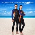 thumbnail image 3 of Trajes de neopreno Traje de buceo de neopreno SCR Cuerpo completo Manga larga Pantalones largos Traje de baño térmico de una pieza con cremallera trasera Traje de surf Mujer naranja L 1.5MM Speravity OD017110-22, 3 of 6