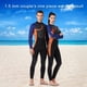 thumbnail image 3 of Trajes de neopreno SCR Traje de buceo de neopreno Cuerpo completo Manga larga Pantalones largos Traje de baño térmico de una pieza con cremallera trasera Traje de surf Mujer naranja S,1.5MM Inevent OD017110-20, 3 of 6