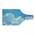 thumbnail image 1 of Clouds Cutting Board, Crystal Clouds in the Sky Heavenly Life Hope Surface of Planetary Body Image, Decorative Tempered Glass Cutting and Serving Board, Wine Bottle Shape, Blue White, by Ambesonne, 1 of 1