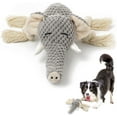 thumbnail image 1 of Juguete de peluche para perros, juguetes interactivos chirriantes para cachorros con papel arrugado, juguetes masticables duraderos para perros pequeños y medianos con forma de elefante Adepaton HMYH299, 1 of 7