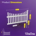 thumbnail image 7 of 3.5ft H x 6ft W (1 Panel + 1 Post) No Dig WamBam All American Scallop Top Fence Kit, White Vinyl Picket Fence, Easy Install Outdoor Fence for Backyard or Patio, DIY Decorative Fencing, ZP19041, 7 of 7
