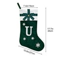 thumbnail image 3 of Fmbmuo Pastel Green Alphabet Stockings - Shatterproof Polyester Christmas Hanging Decorations, 3 of 5