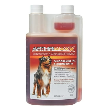 ArthriMAXX Dog Supplements for Joint Inflammation & Arthritis, Naturally Potent Dog Joint Care, Delicious Shots Chews with Turmeric, Omega 3, & Glucosamine For Dogs (Liquid Formula, Vegetables, Dogs)