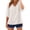 639#White, variant on Embroidered Linen Shirts for Women Cotton Gauze Shirt Summer Boho Retro 3/4 Sleeve Dressy Casual Peasant Blouses Orange M