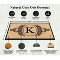 thumbnail image 3 of A1HC 30"x60" Natural Coir & Rubber Floral Monogrammed Door Mat, Thick Durable Heavy Duty Welcome Mat for Front Door, 3 of 7
