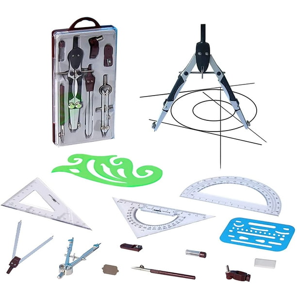 Drawing Tools & Drafting Kits Heavy Geometry for Compass 14Pc