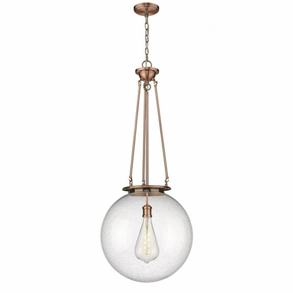 Innovations Lighting Beacon - 1 Light 18" Pendant Antique Copper/Seedy