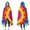Rainbow Tie Dye-2, variant on Wearable Blanket,Colorful Tie Dye Mandala Pattern Hooded Wearable Flannel Blanket for Adults & Teens,Winter Poncho Shawl Wrap Cape Cozy Anti-Pill,50"x60"