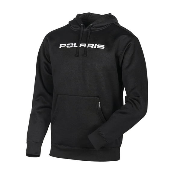 Polaris  Mens Black Staple Hoodie Warm Winter Drawcord Kangeroo Pocket Cuffed - XX-Large 283306812