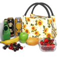 thumbnail image 3 of Honeii Light Green Plaid Sunflower Print Cooler Bag Insulated, Large Leakproof Soft Sided Portable Cooler Bag,Lunch Box Lunch Bag, 3 of 6