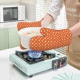 thumbnail image 7 of Honeii Orange And White Polka Dot patten Oven Mitts and Pot Holders Sets, Baker Oven Mitts, Mittens for Kitchen Decor, Baking Lover over Gloves Gifts, 7 of 7