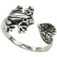 thumbnail image 1 of Anillos Abiertos De Rana Plateada Para Mujeres Y Niñas, Aleación De Zinc, Anillo De Dedo De Animal Vintage, Regalos De Anillo De Fiesta De Moda Serendint AP005470-00, 1 of 6