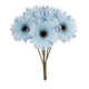 thumbnail image 2 of Set de flores de seda de crisantemo artificial 6 piezas | Ramos decorativos realistas de 10,23 pulgadas | Blanco Naranja Azul Vino Verde Rosa Amarillo | Centro de mesa para bodas en la cocina en, 2 of 6