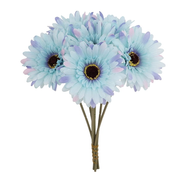 Juego de 6 Piezas de Flores de Seda de Crisantemo Artificial de 10,23 Pulgadas, Adecuado para el Día de la Madre, Pascua, Cocina Familiar, Decoración de Boda