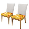 Easygdp Autumn Maple Leaves Square Chair Cushion Cover Stretch Chair