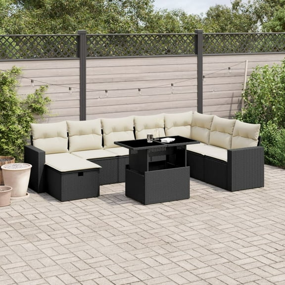 vidaXL Patio Sofa Set Adjustable Feet Garden Sofa Set Other Modern
