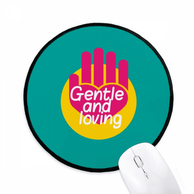 Couple Love Eternal Art Deco Fashion Mouse Pad Desktop Office Round Mat for Computer