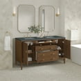 thumbnail image 4 of James Martin Vanities 60" Double Vanity, Carbon Oak w/ 3 CM Parisien Bleu Quartz Top, 4 of 7