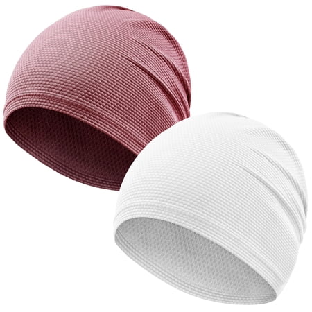 2 Pack Cooling Skull Caps for Men & Women Breathable 3D Mesh Sweat Wicking Running Hat for Cycling Helmet Liner