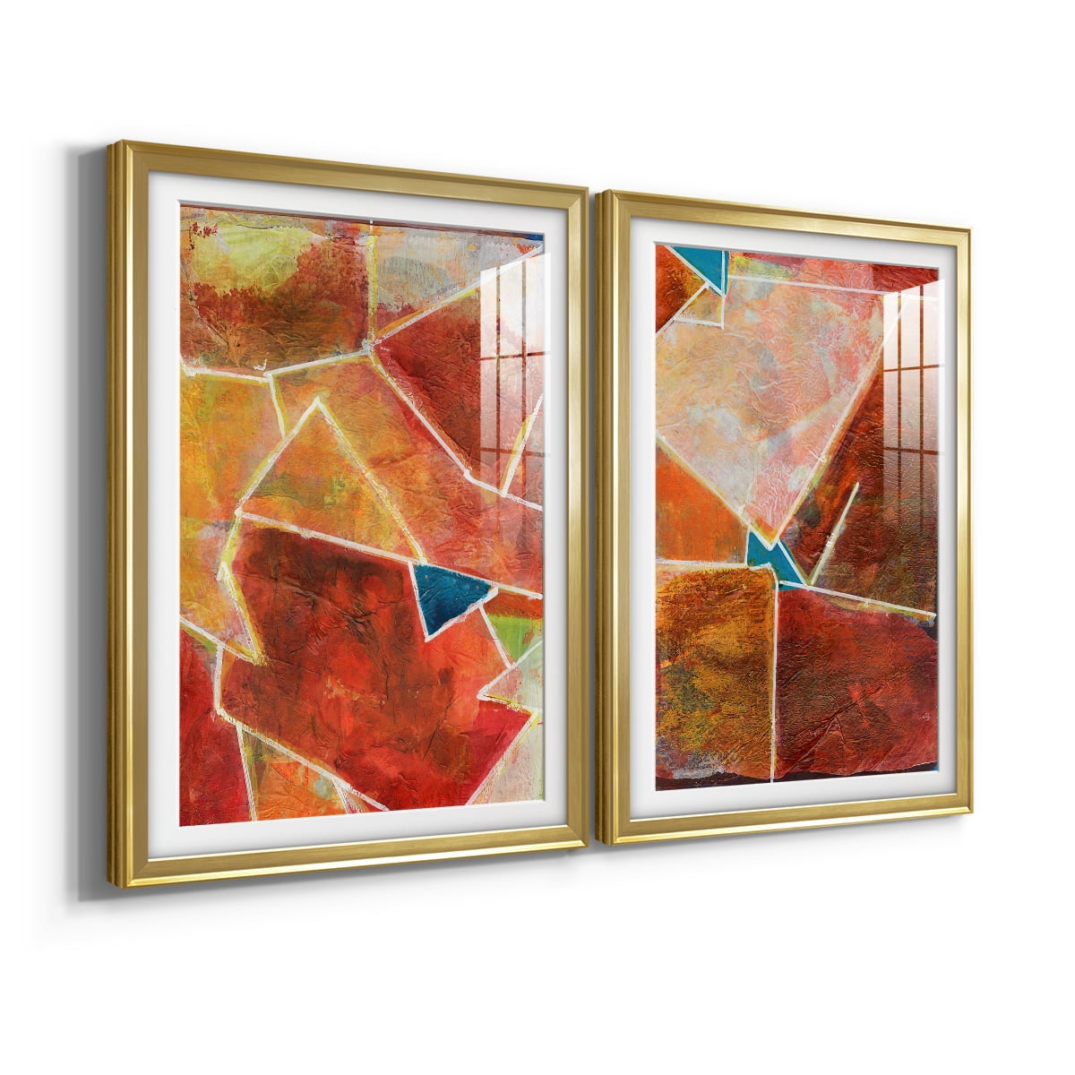 Wexford Home Primary Connection VII Premium Framed Print, 30.5" x 42.5" - Ready to Hang, Gold (Set of 2)