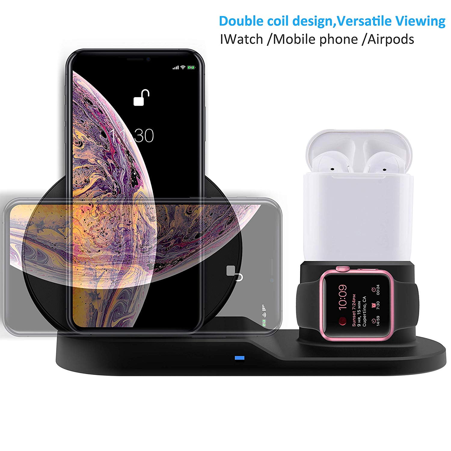 Velox Magnetic Wireless Duo Stand - Dual Wireless Charging