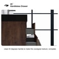 thumbnail image 5 of Alice 24" Wall Mounted Floating Bathroom Vanity in Walnut with Black Basin, 5 of 10