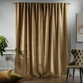 thumbnail image 2 of 3S Brother's Solid Luxury Matte Velvet Soft Curtains Set of 2 Panels Hanging Back Tap & Rod Pocket Home Décor Bedroom Kitchen Office Windows Room Darkering ( Mustard Yellow-52"x84"), 2 of 6