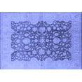 thumbnail image 1 of Ahgly Company Machine Washable Indoor Rectangle Oriental Blue Traditional Area Rugs, 7' x 10', 1 of 4