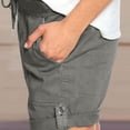 thumbnail image 6 of Pafei Tyugd Vintage Shorts for Women with Pockets Casual Drawstring Stretch High Waisted Summer Shorts Cozy Lightweight 3 Inch Shorts Dark Gray 3XL, 6 of 7