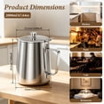 thumbnail image 2 of Austok Stainless Steel Measuring Cup With Lid for Milk and Latte Art 2 L Metal Water Pitcher with Handle Milk Frothing Jug for Hot Cold Beverages, 2 of 9
